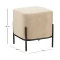 BELLA/S ΣΚΑΜΠΟ BEIGE VELVET ΥΦΑΣΜΑ 36X36Χ38εκ.