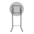 Catering table - stand with metallic frame - Pp Hdpe surface in white color D.81x110cm.