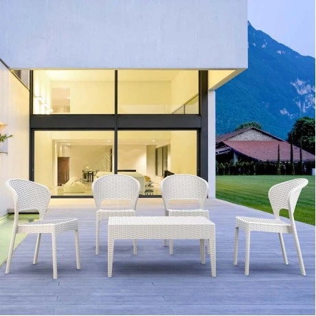 ΜΑΙΑΜΙ WHITE ΤΡΑΠΕΖΙ 92Χ53Χ45εκ. ΠΟΛ/ΝΙΟΥ - 53.0086