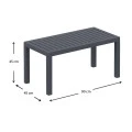 ΟΣΕΑΝ DARK GREY ΤΡΑΠΕΖΙ 90Χ45Χ45εκ. ΠΟΛ/ΝΙΟΥ - 53.0123
