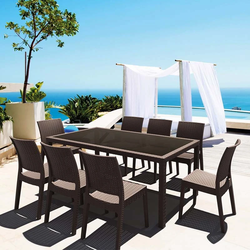 TAHITI BROWN 180Χ94Χ75εκ. ΤΡΑΠΕΖΙ ΜΕ ΤΖΑΜΙ ΠΟΛ/ΝΙΟΥ