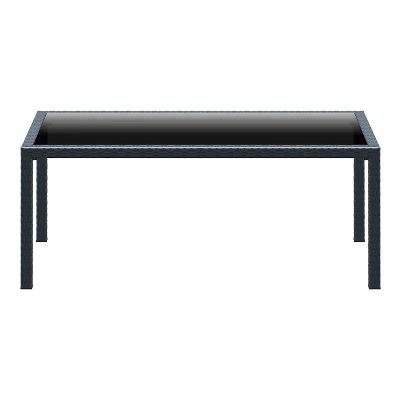 TAHITI DARK GREY 180Χ94Χ75εκ. ΤΡΑΠΕΖΙ ΜΕ ΤΖΑΜΙ ΠΟΛ/ΝΙΟΥ