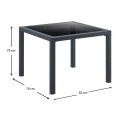 ΜΠΑΛΙ DARK GREY 94Χ94Χ75εκ.ΤΡΑΠΕΖΙ ΜΕ ΤΖΑΜΙ ΠΟΛ/ΝΙΟΥ - 53.0211