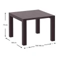 ΒΕΓΚΑΣ BROWN 100X100/140εκ. ΕΠΕΚΤ.ΤΡΑΠΕΖΙ - 53.0232