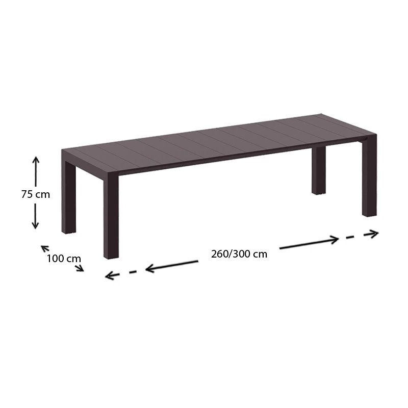 ΒΕΓΚΑΣ BROWN 100X260/300εκ. ΕΠΕΚΤ.ΤΡΑΠΕΖΙ - 53.0238