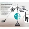 Ηλεκτρική σκούπα επαναφορτιζόμενη 2 σε 1 BRN-0160 Bruno 200W χρώμα ασημί
