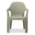 Mandella garden plastic armchair in beige color 60x57x84cm.