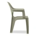Mandella garden plastic armchair in beige color 60x57x84cm.