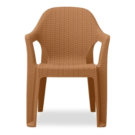 Mandella garden plastic armchair in tile color 60x57x84cm.
