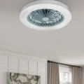 Ceiling fan - Ceiling light FANOKWH20G SMART with remote control and Dimmable Led - DC22W - ABS color white Ø50cm.