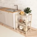 Floor shelf wooden - plastic color natural - beige 45x38x79cm.
