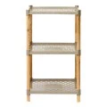 Floor shelf wooden - plastic color natural - beige 45x38x79cm.