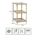 Floor shelf wooden - plastic color natural - beige 45x38x79cm.