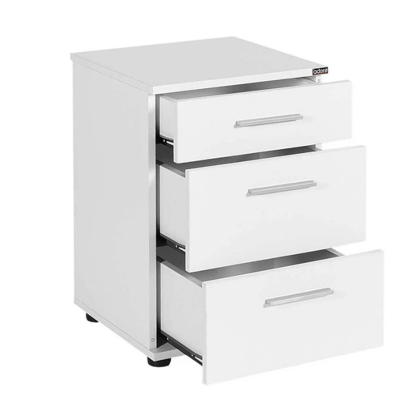 Trendline Megapap bedside table - chest of drawers in white color 40x39x57cm.