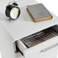 Trendline Megapap bedside table - chest of drawers in white color 40x39x57cm.