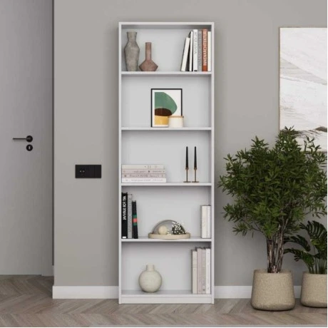 Max Megapap bookcase in white color 58x23x170cm.