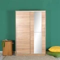 Slide Megapap sliding wardrobe with mirror in sonoma color 120x52x182cm.