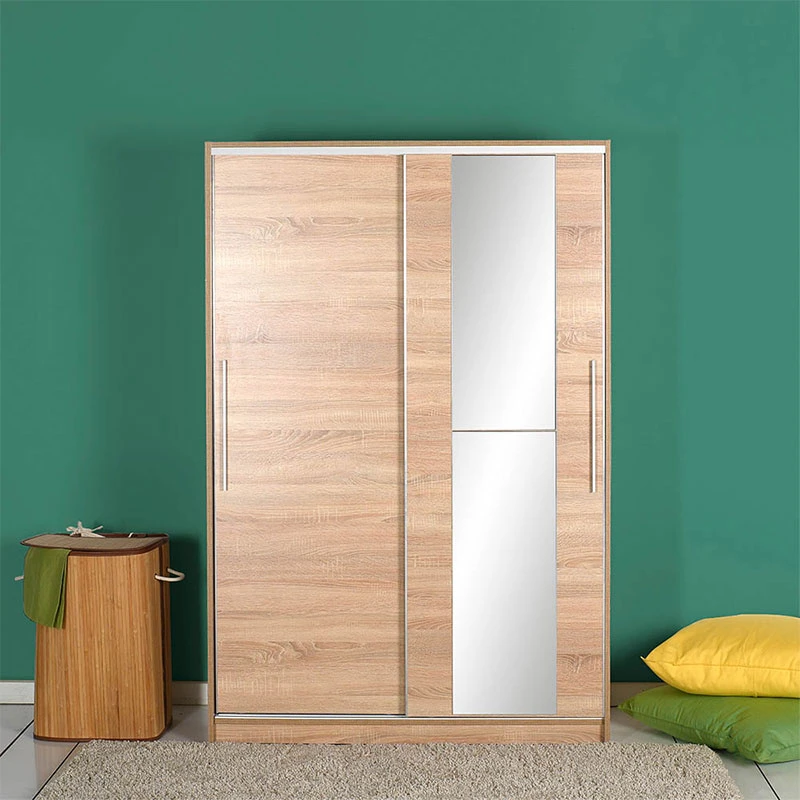Slide Megapap sliding wardrobe with mirror in sonoma color 120x52x182cm.