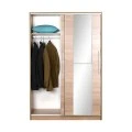 Slide Megapap sliding wardrobe with mirror in sonoma color 120x52x182cm.