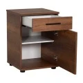 Trendline Megapap bedside table in walnut color 40x39x57cm.