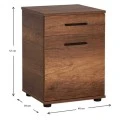 Trendline Megapap bedside table in walnut color 40x39x57cm.
