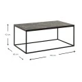 Homemania Sully metallic/melamine coffe table in marble decor color 100x60x42cm.