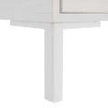Slide Megapap melamine coffee table in white color 90x90x42cm.