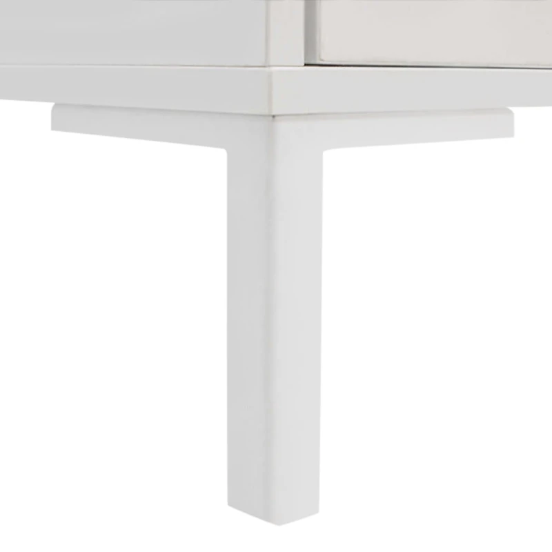 Slide Megapap melamine coffee table in white color 90x90x42cm.