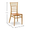 Tiffany Megapap PP catering chair in golden color 40x40,5x91cm.