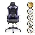 Καρέκλα γραφείου ZIO GAMING PRO GAMING Megapap χρώμα μωβ - μαύρο 60x63x127/134εκ.