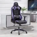 Καρέκλα γραφείου ZIO GAMING PRO GAMING Megapap χρώμα μωβ - μαύρο 60x63x127/134εκ.