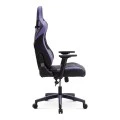 Καρέκλα γραφείου ZIO GAMING PRO GAMING Megapap χρώμα μωβ - μαύρο 60x63x127/134εκ.