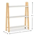 Como Megapap melamine bookcase in white - oak color 63x22x80cm.
