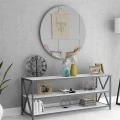 Losta Megapap wall mirror melamine in white color 60x60x2,2cm.