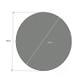 Losta Megapap wall mirror melamine in white color 60x60x2,2cm.