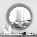Moon Megapap wall mirror melamine in grey color 88x88x2,2cm.