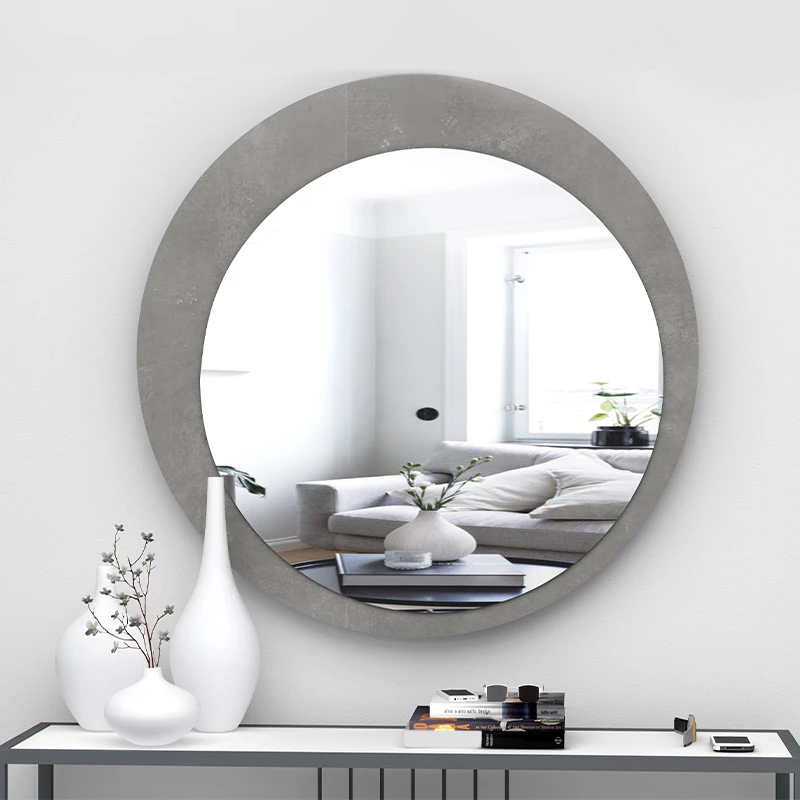 Moon Megapap wall mirror melamine in grey color 88x88x2,2cm.