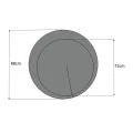 Moon Megapap wall mirror melamine in grey color 88x88x2,2cm.