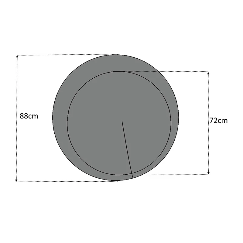 Moon Megapap wall mirror melamine in grey color 88x88x2,2cm.
