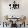 Confessor Megapap metallic four-light ceiling light in black color 55x55x90cm.
