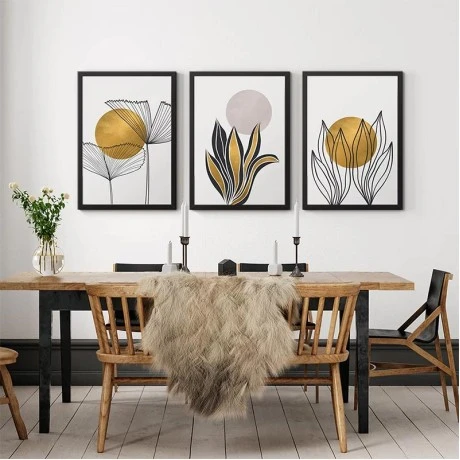 Πίνακας "Plants" Megapap 3 τμχ. σε πλαίσιο 35x45x2εκ.