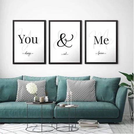 Πίνακας "Together" Megapap 3 τμχ. σε πλαίσιο 35x45x2εκ.