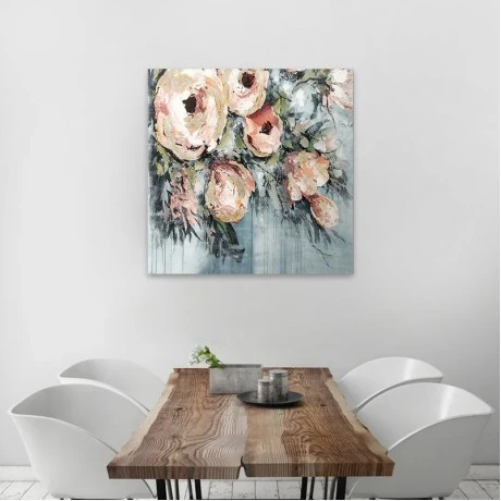 Πίνακας σε καμβά "Roses" Megapap ψηφιακής εκτύπωσης 100x100x3εκ.