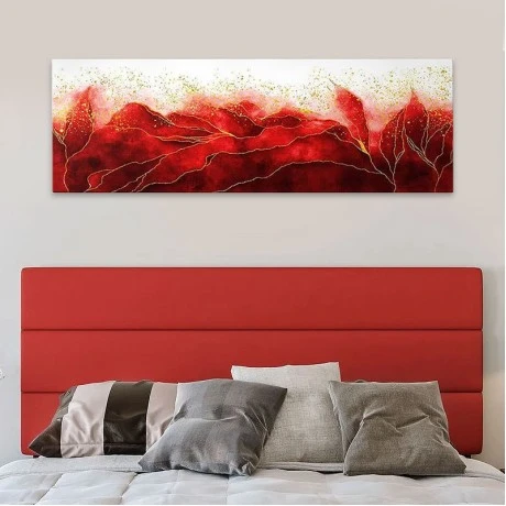 Πίνακας σε καμβά "Red Passion" Megapap ψηφιακής εκτύπωσης 120x40x3εκ.