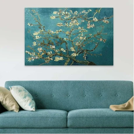 Πίνακας σε καμβά "Blooming Flowers" Megapap ψηφιακής εκτύπωσης 140x100x3εκ.