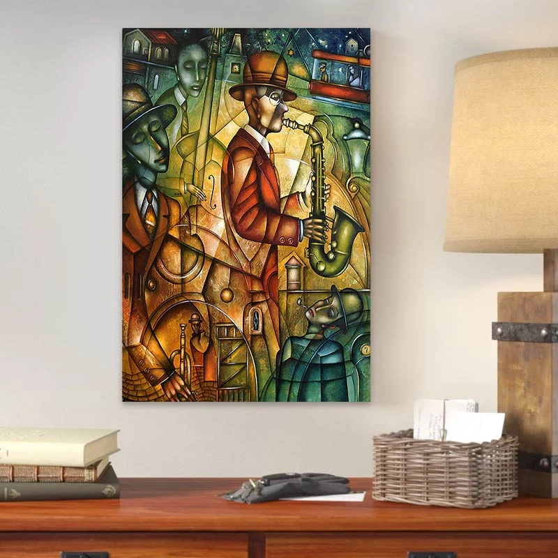"Street Artists" Megapap painting on canvas digital printing 50x75x3cm.
