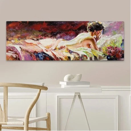 Πίνακας σε καμβά "Naked Girl" Megapap ψηφιακής εκτύπωσης 120x40x3εκ.