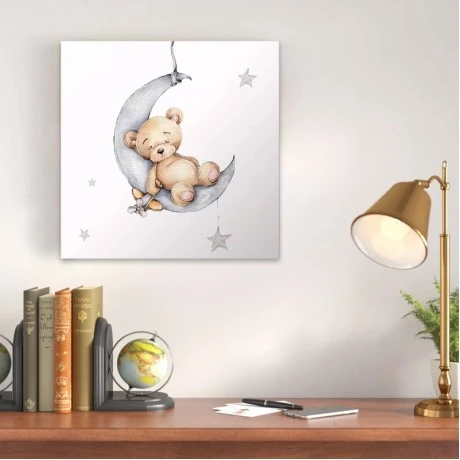 Πίνακας σε καμβά "Baby Bear" Megapap ψηφιακής εκτύπωσης 40x40x3εκ.