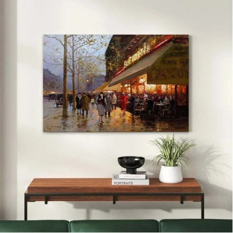 "La Coupole Paris" Megapap painting on canvas digital printing 100x70x3cm.