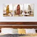 "Autumn Leaves" Megapap 3 pieces painting on canvas digital printing 126x55x3cm.